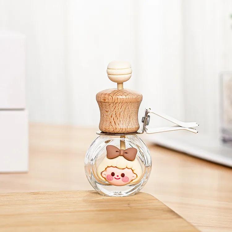 NEW Car Hanging Perfume Pendant Fragrance Air Freshener Empty Glass Bottle For Essential Oils Diffuser Auto Ornaments Tools