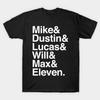 Men Black Print T-shirt Stranger Things // Names List Design No-Cut Transfer Paper Print Cotton Tshirt