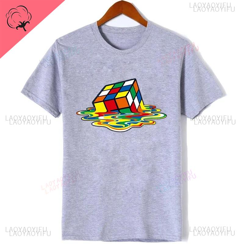 New Arrival Shortsleev Magic Square Printing Oneck for Men Tees Casual Cool Hip Hop Short Sleeved Summer Mens Tshirt Tops
