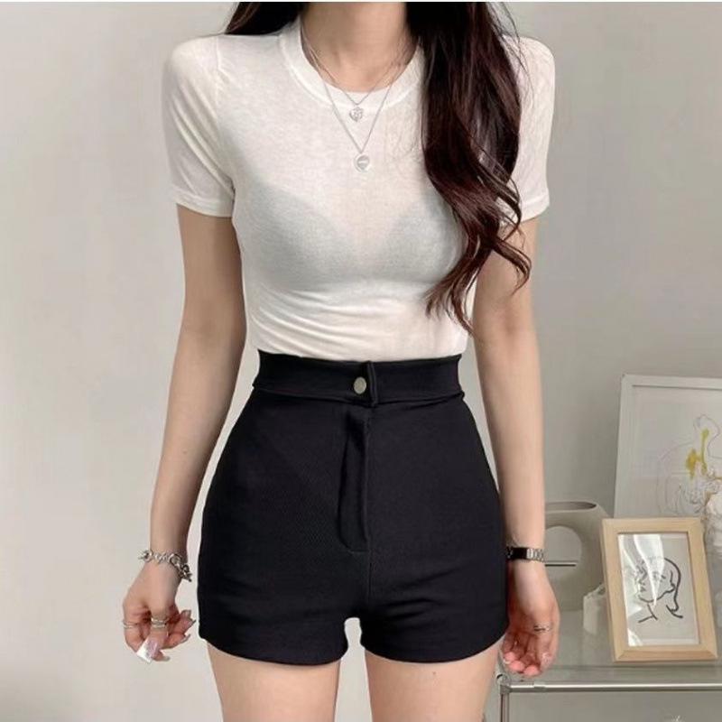 

Women s Plus Size High Waist Black A-Line Shorts - Summer 2026 4XL 156-170 lbs