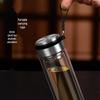 Shui Yi Bei Portable Double-Wall Glass Tea Infuser Bottle
