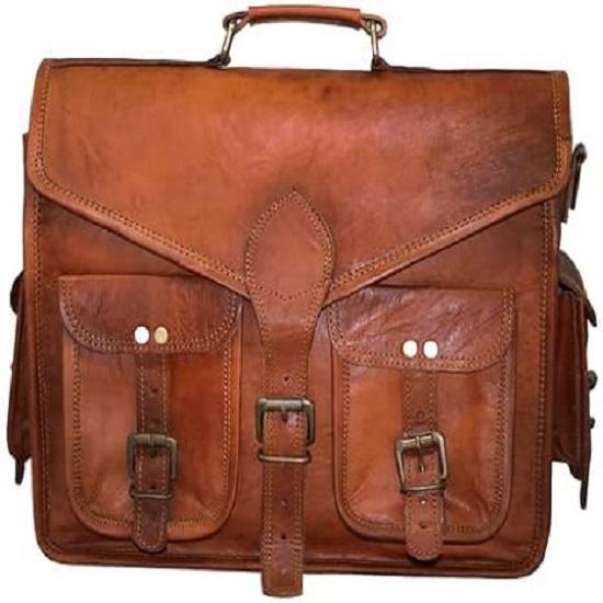 

15-дюймовая кожаная сумка-мессенджер, чехол для ноутбука, офисный портфель, подарок для мужчин, потертая сумка через плечо для компьютера ‎15 x 4.5 x 11 inches коричневый