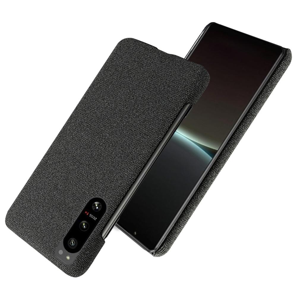 

For Sony Xperia 5 IV 5G Solid Color Hard PC+Cloth Anti-Scratch Phone Case Ultra Slim Anti-Fingerprint Back Cover Brown