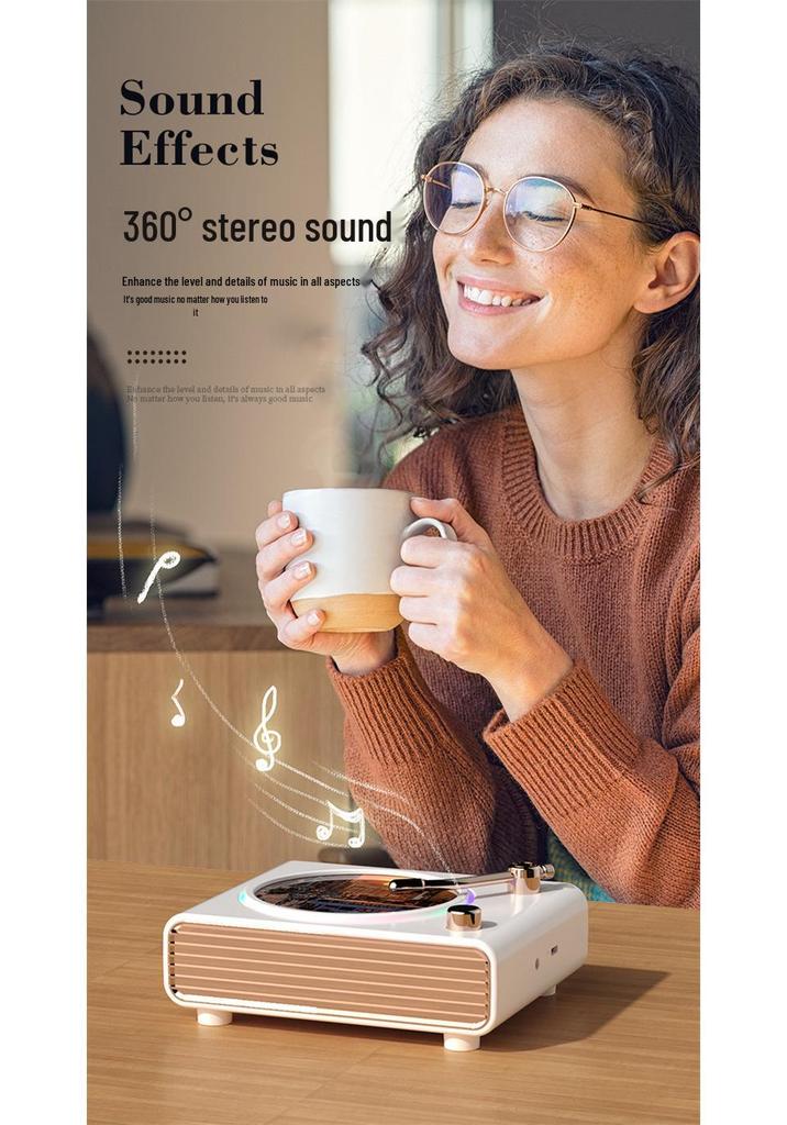 Retro Portable Bluetooth Desktop Speaker - Compact Outdoor Audio Gift