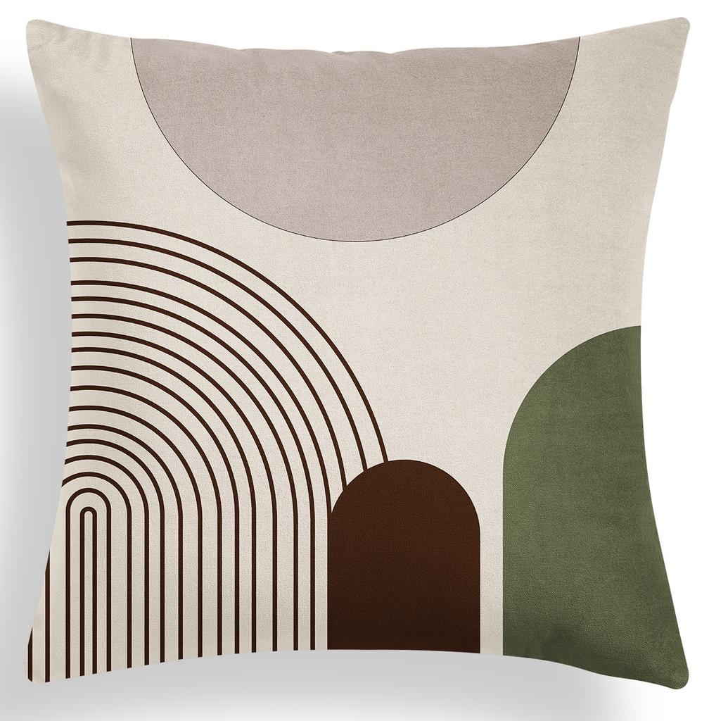 Nordic Geometric Green Pillow Cover Summer Plant Sofa Pillow Cover Cushion Cover Premium Durable Quality Useful