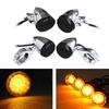 4PCS 39mm/41mm Front Rear Motorcycle Turn Signal Light Amber Turn Signals Indicator Lamp For Harley Motorcycle Accessories