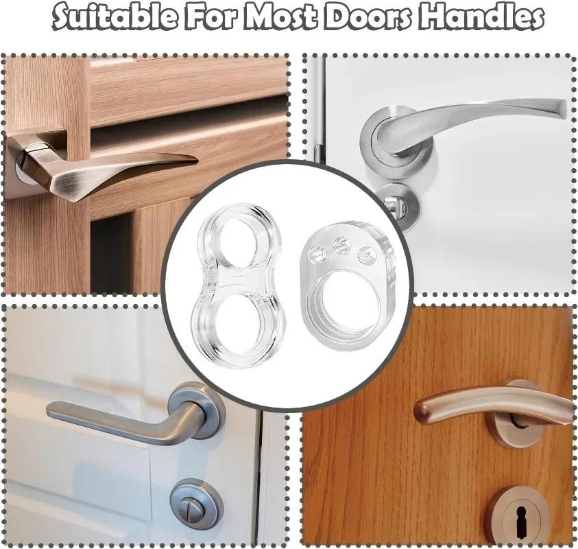 Silicone Door Stopper Wall Protector Door Handle Transparent Bumper Anti Crash Cover Pads Doorknob Protected Shockproof O Rings