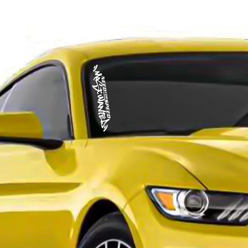 30x6CM Lustig Weiß Need for Speed Scratch Auto Auto Windschutzscheibenaufkleber Vinylaufkleber Universal Fenster Autotür Autozubehör