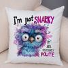 Sassy Bird Character Pillowcase Double Print Humorous Avian Design Cushion Cover Soft Plush Witty Bird Theme Pillowcase