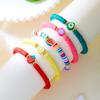 Bohemian Cute Sweet Fruit Charm Bracelets For Women Watermelon Strawberry Lemon Soft Clay Pottery Beaded Bangles Party Jewelry