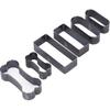 Leather Cutting Dies Set, 6Pcs Leather Hole Punch Hollow Cutter Tool with Rectangle Oval Bone Shape for Handmade DIY Leather Craft