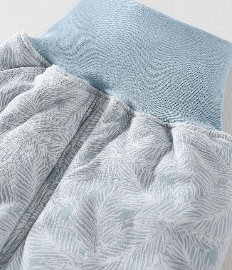 Gestepptes Baumwoll-Baby-Warmunterwäsche-Set - Hohe Taille Bauchschutz für Jungen und Mädchen (Herbst Winter)