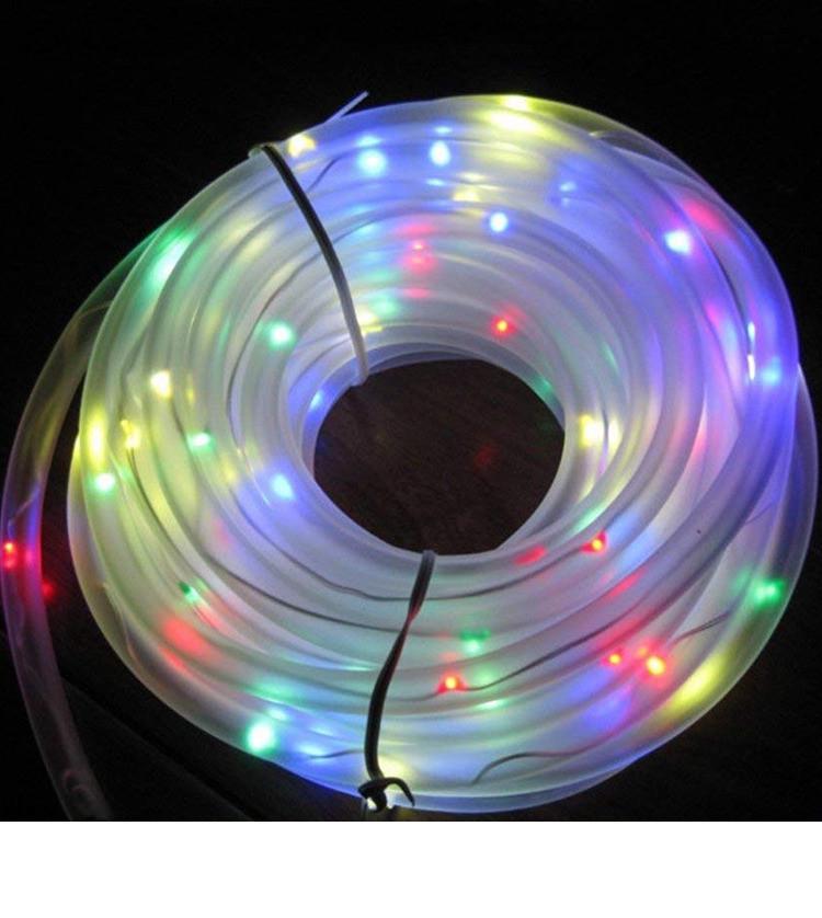 Solar LED Colorful Tube String Lights - Waterproof Courtyard & Garden Decoration