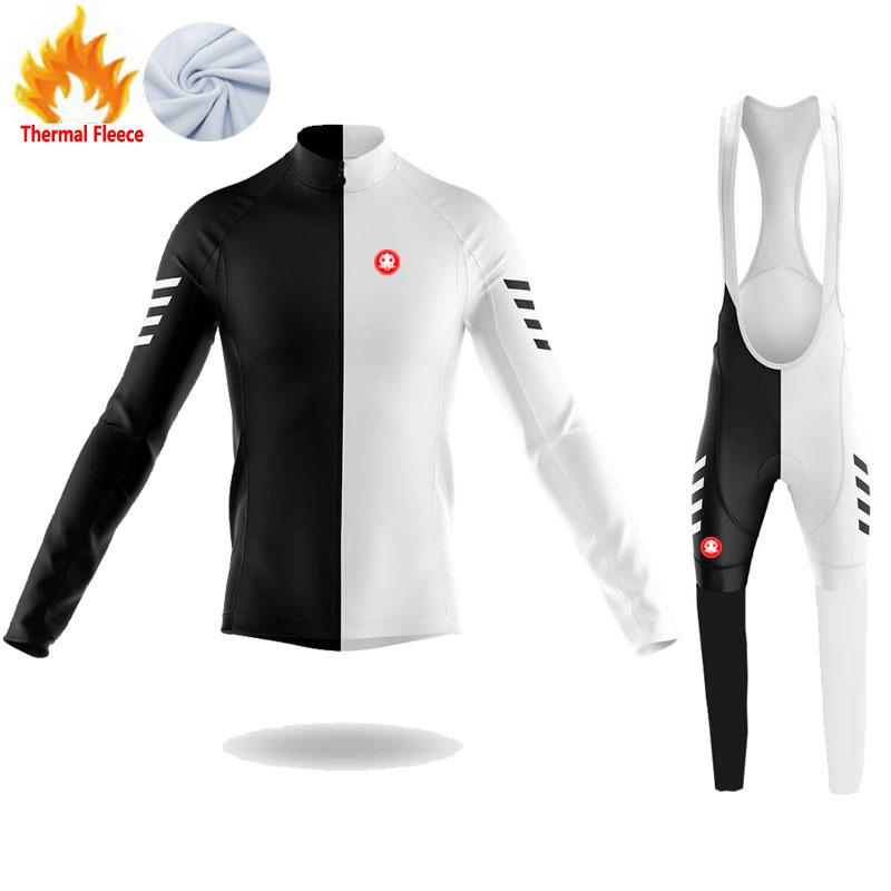 Ziemas termoflīsa velokrekls Maillot Ciclismo Hombre