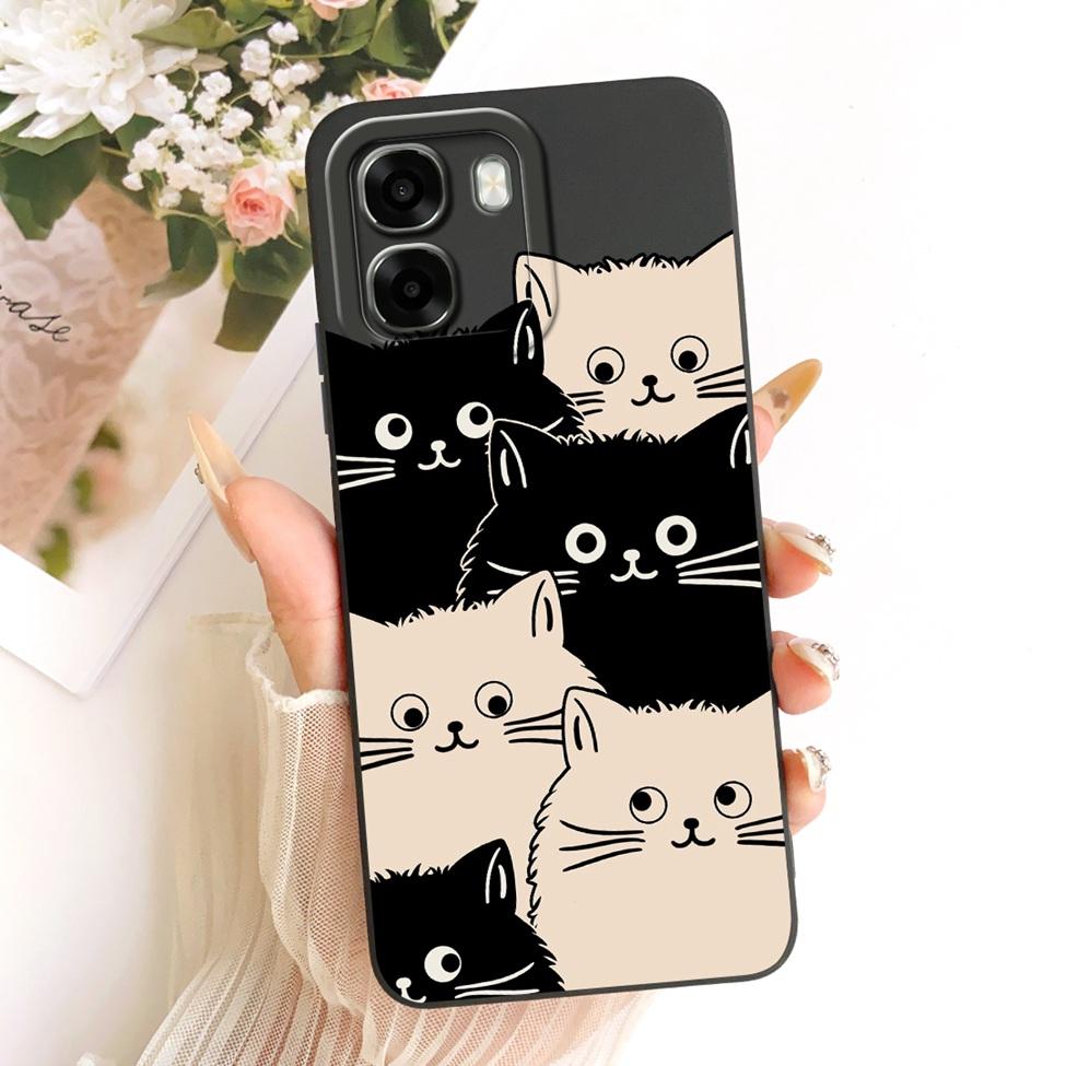For Oppo A6x 4G CPH2819 5G CPH2783 Phone Case For Oppo A6x Cover Cute Kawaii Luxury Fashion Flowers Cool Painted Silicone Casing