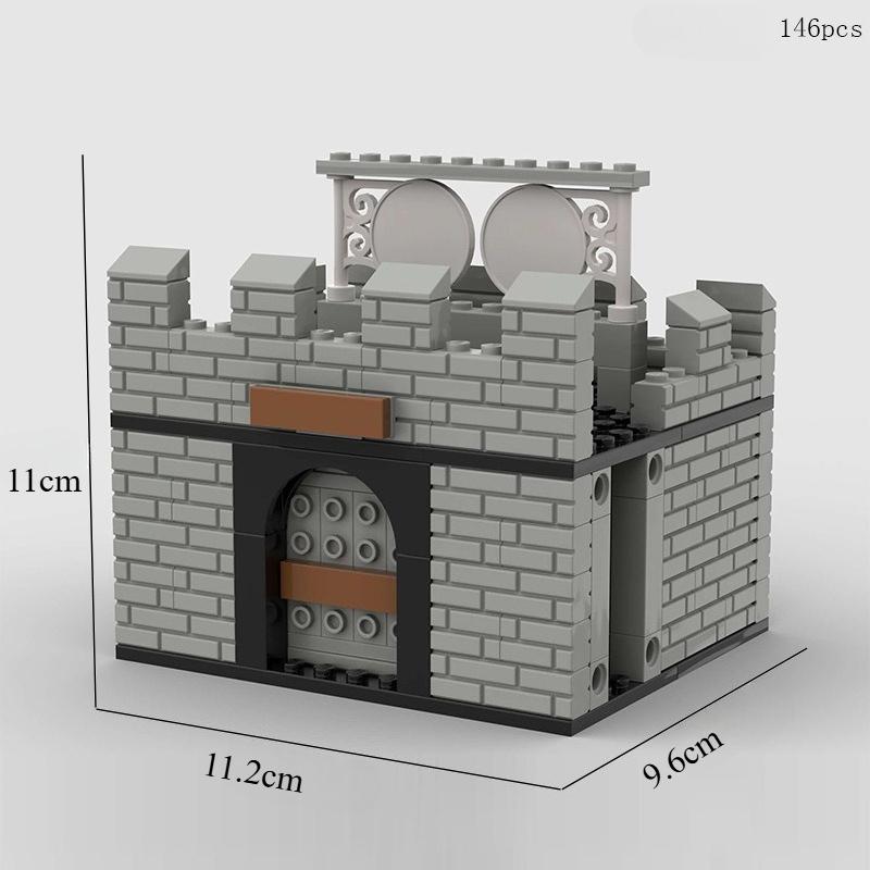Non-Toxic Moc Medieval Ancient Watchtower Building Blocks Kit Castle Expand Soldiers' War Defense Base Twon Toy For Children Birthday Gift