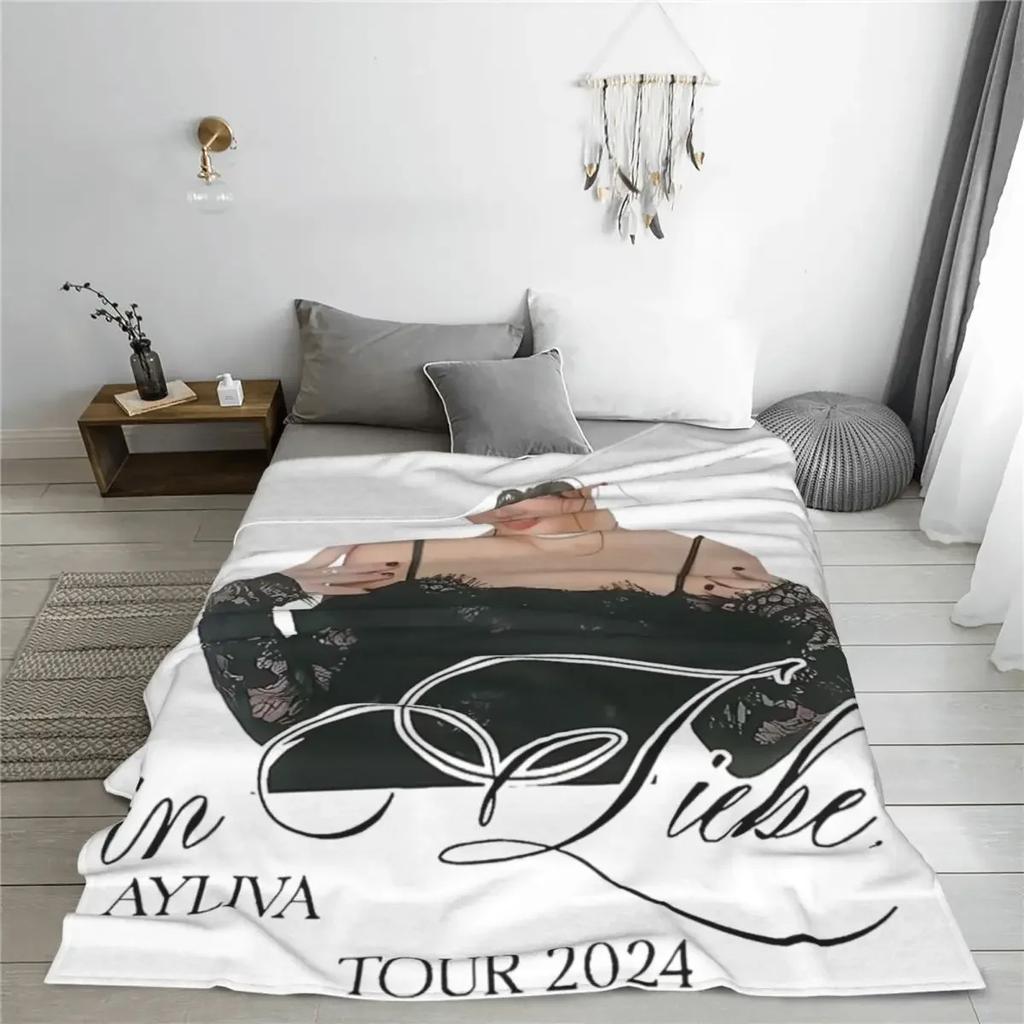 Ayliva Liebe Tour Blanket Velvet Decoration Singer Pop Music Cozy Super Warm Throw Blanket for Home Travel Rug Piece