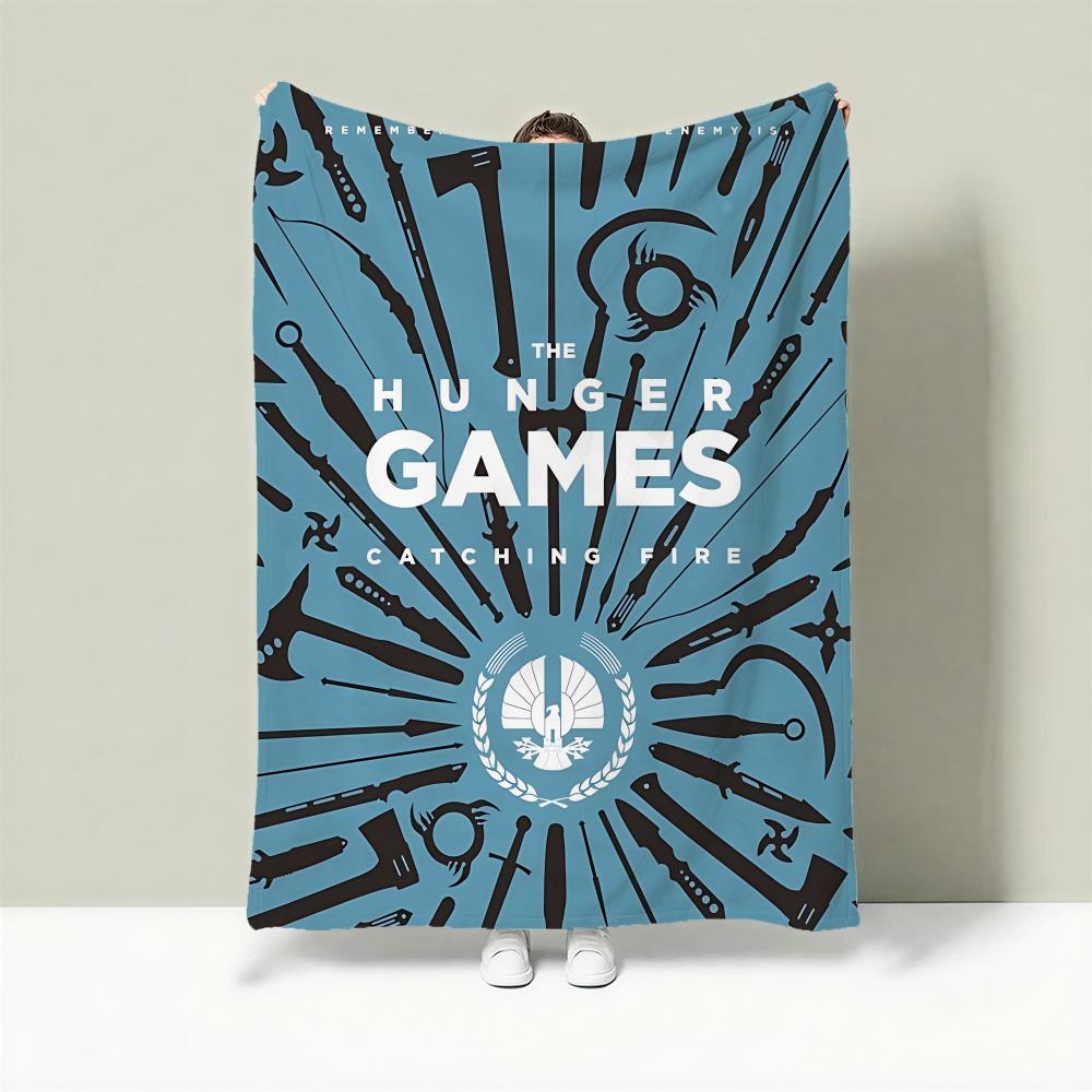 Movie T-The Hunger Games Throw Lightweight 240g Flannel Blanket Soft Skin-friendly for Summer Cooling 75X95CM