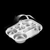 Linpan 304 Stainless Steel Divided Meal Plate with Lid