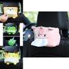 Car Tissue Box Cover Fun Cartoon Animal Design Soft Plush Material Long-lasting
