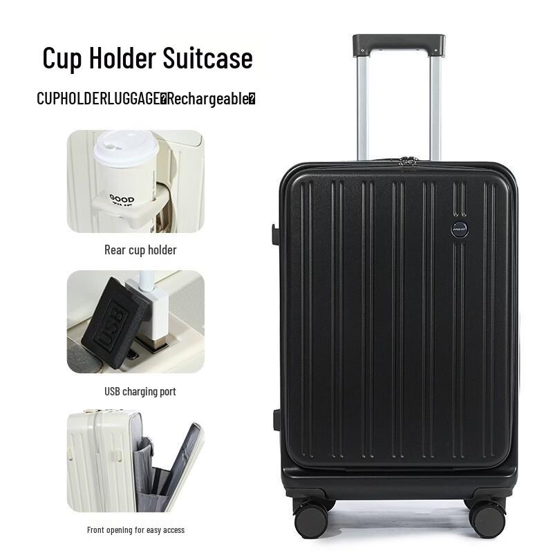 PACKAGE FASHION Front-Opening Luggage Suitcase
