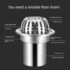 Stainless Steel Thickened Floor Drain with Plug-In Type, Elevated Rooftop Drain, Round Drain Cover, Anti-Clogging Drainage Floor Drain