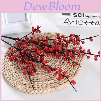 Faux Ilex Chinensis Berries Decor With Realistic Red And Yellow Fruits For Wedding And Photography Props