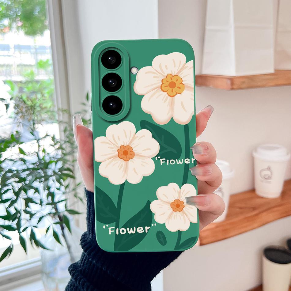 Candy Flower Case For Samsung Galaxy S26 Ultra Plus Soft Liquid Silicone Upgrade Lens Protection Back Cover For Galaxy S 26 Capa