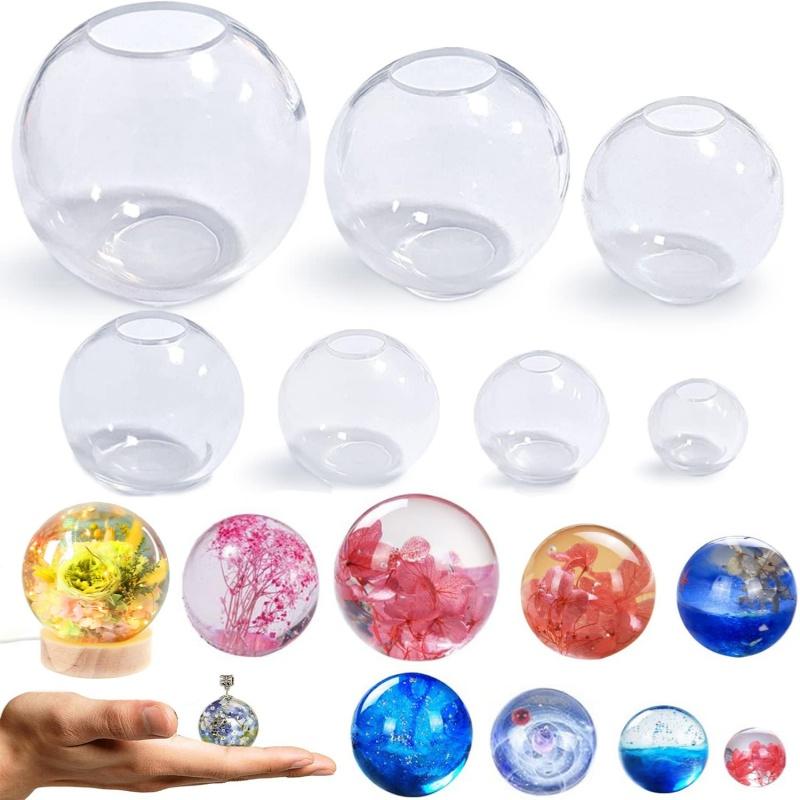 20-100mm Ball Shape Silicone Mold 3D Planet Ball Epoxy Resin Mould for DIY Epoxy Resin Molds Crafts Home Decoration Tools