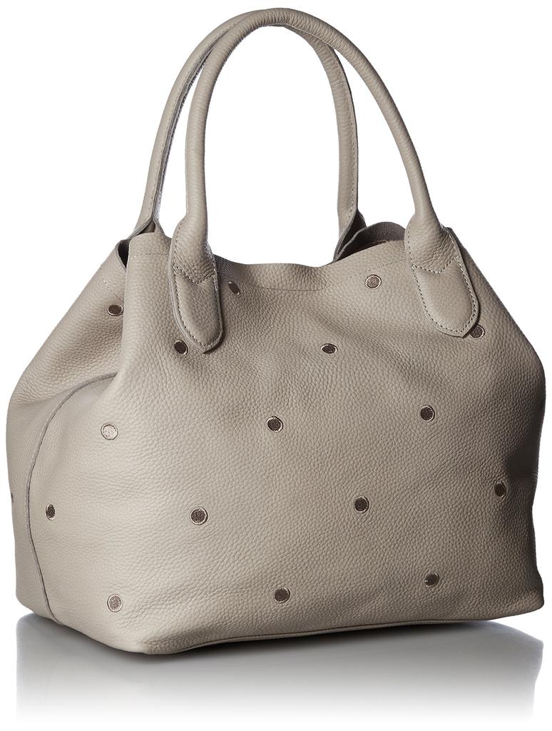 Cowhide Dot Embroidery Tote Bag LGRY [Perke] 08-00-07470 Women's