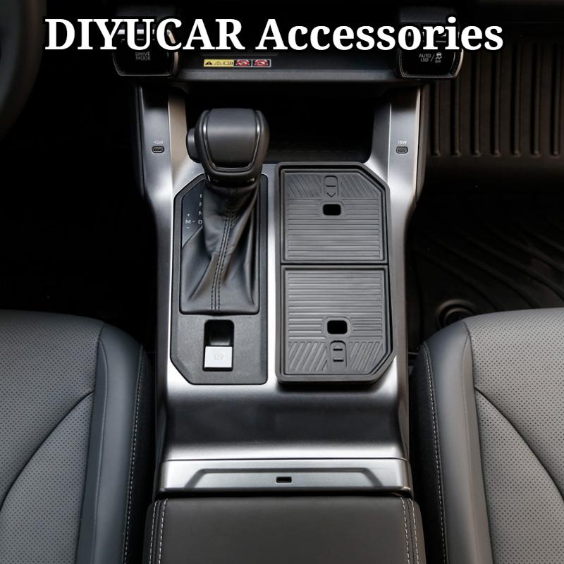 For Toyota Rav4 2026 ABS Black Car Central Control Water Cup Frame Cover Trim Interior Car Accessories LHD