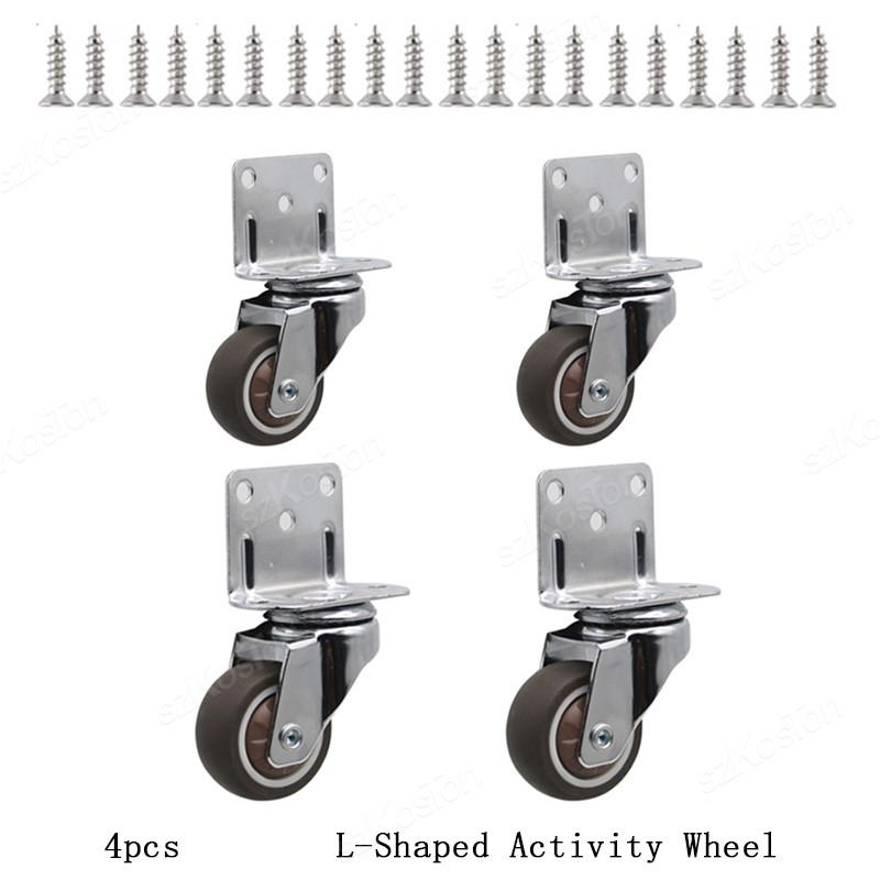1pcs/lot Universal Fixed Swivel Casters for Table Chair Sofa With/Without Brake Heavy Duty Furniture Castor Silent Trolley Wheel