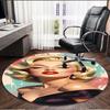 Marilyn Monroe Print Rond Tapijt, Wasbaar Vloerkleed, Voor Entree Slaapzaal Wasruimte Kantoor Studeerkamer, Woondecoratie Verjaardag Kerstcadeau