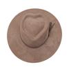 Colorful Suede 9.5cm Wide brimmed Women's Hat Men's Church Jazz Hat Fedoras Cowboy Hat Panama Hat