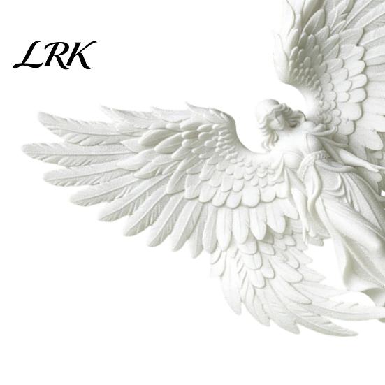 Home Office Spiritual Decor 3D Printed Angel Figurine with Large Wings, White Matte Statue, Desk Statue Aesthetic Minimalist Sculpture for Desktop