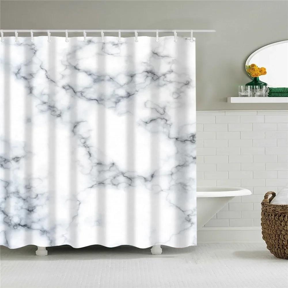 Abstract Geometric Stripes Printing Shower Curtains Home Hotel Bathroom Decoration Bath Curtains Waterproof Bathroom Curtains