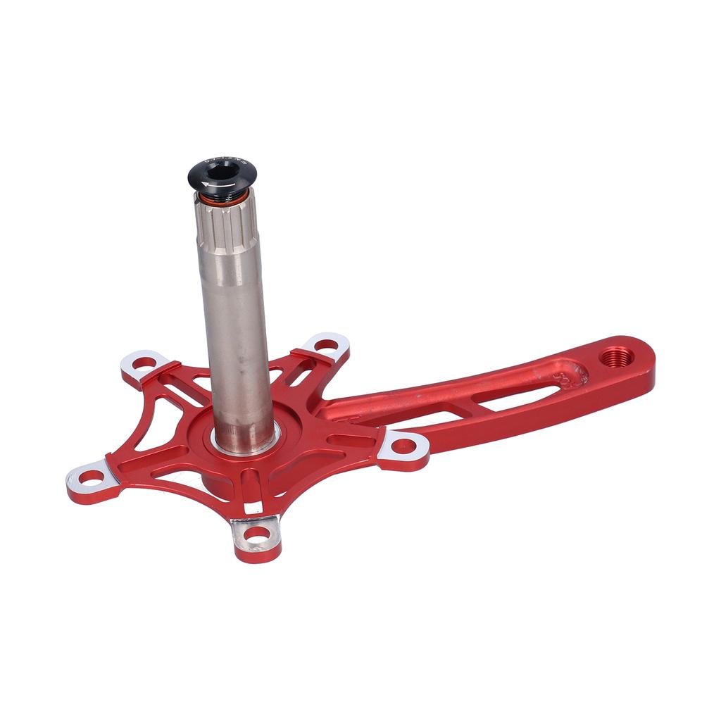 Road Bike   130BCD Crankset Folding Bike Aluminum Alloy Hollow Crank Arm Set(Black )