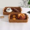 Hardness Rattan Wicker Woven Serving Baskets Handwoven Household Bread Fruit Vegetables Basket 4 Styles