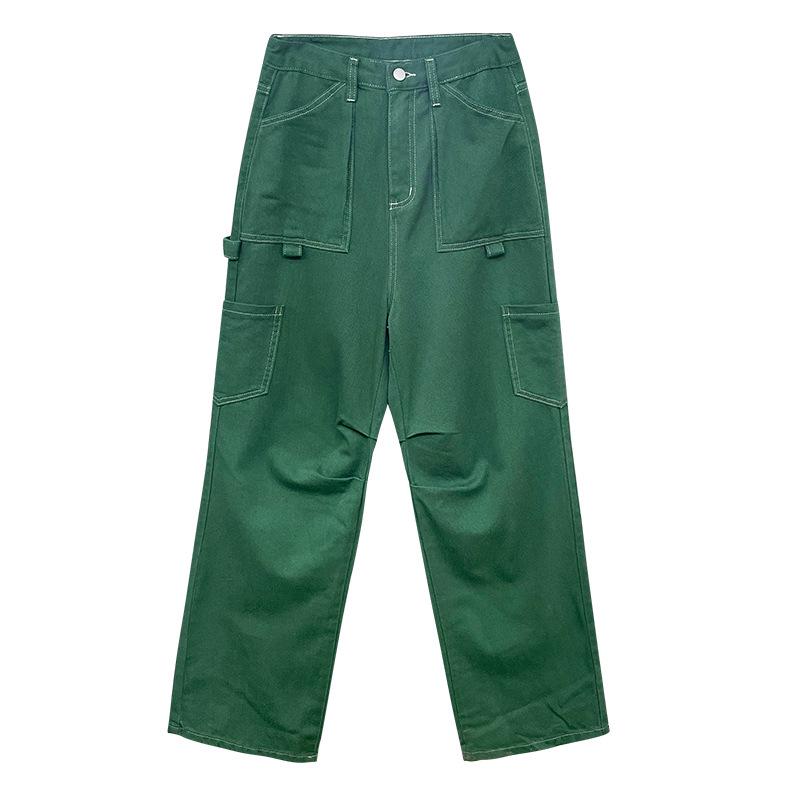9-Hour American Retro Multi-Pocket Women's Cargo Pants - 2023 Spring Collection, Straight Leg Style