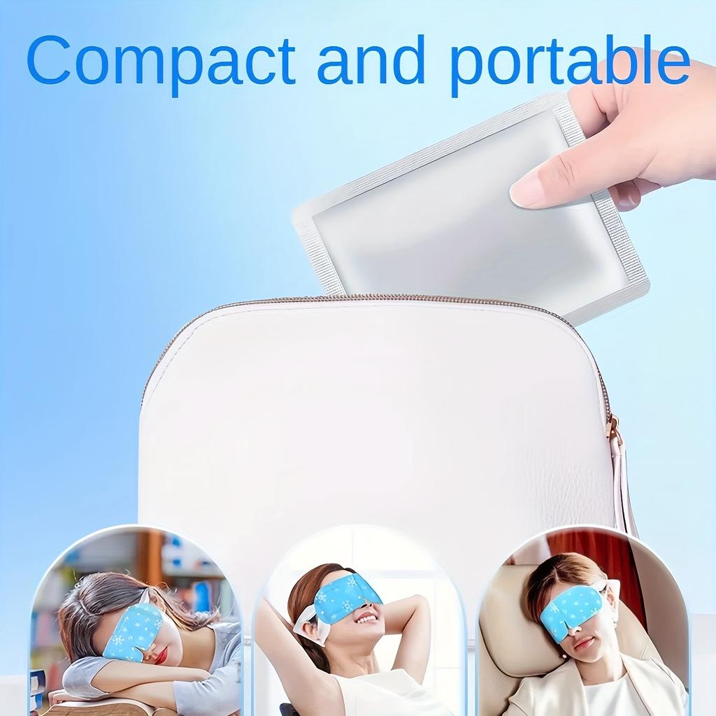 Compressed Ice Eye Mask, Mugwort Mint Summer Cooling Eye Patch, 5 Pieces/box, Sleep Aid, Cooling Mask, Breathable Material, a Must-have for Self-care,