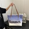 New large-capacity fringed bag beach bag women's shoulder tote bag is now popular casual bag popular women