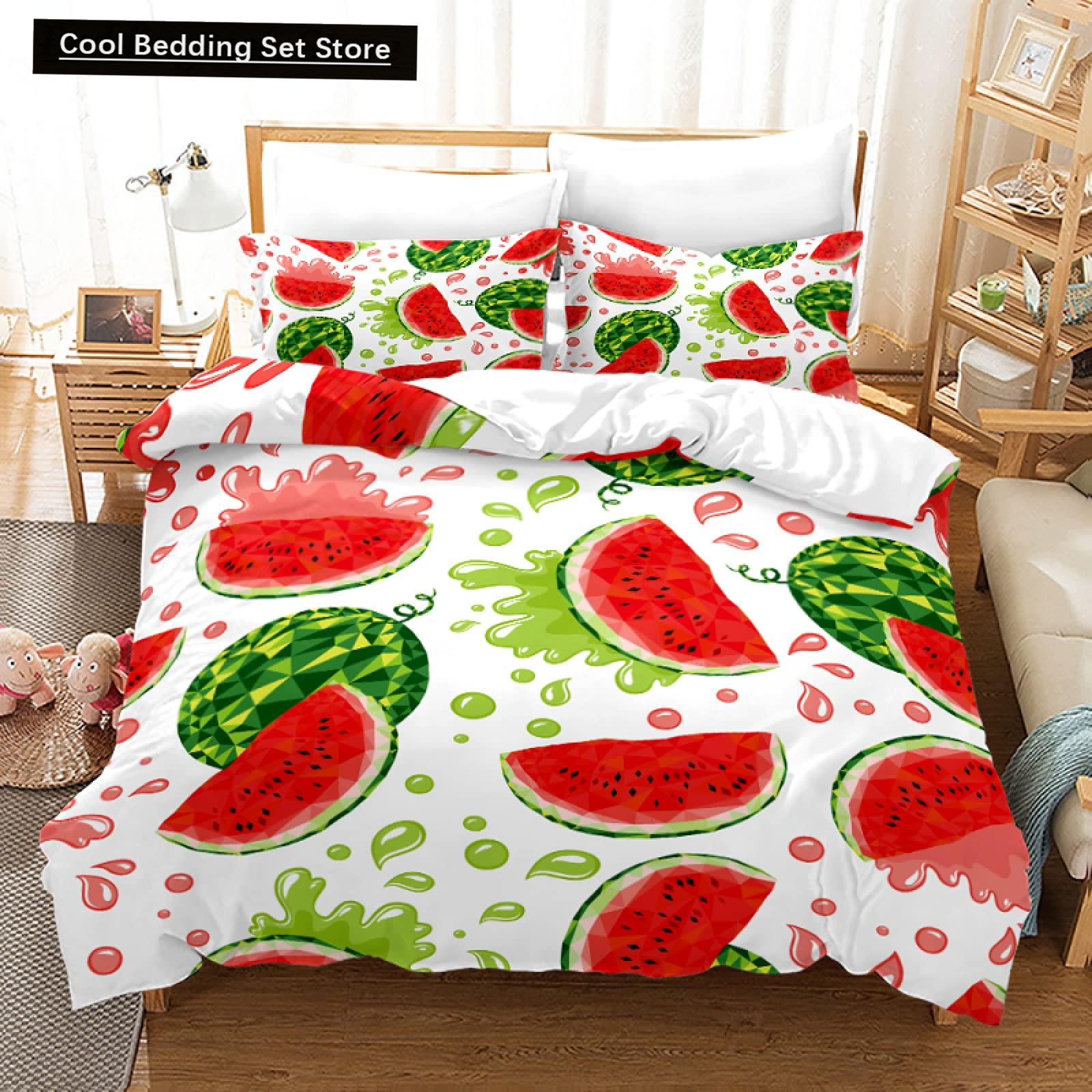 

Пододеяльник с изображением лимона и фруктов King Queen, летний комплект постельного белья с изображением овощей и растений для детей, подростков и взрослых, пододеяльник из полиэстера с изображением папайи AU Single(140x210cm)