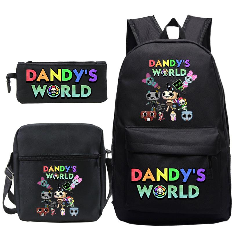 Dandy's world hot-selling children's backpack set, primary and secondary school bag, shoulder bag, casual pencil bag.