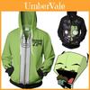 Felpa con cappuccio e zip da uomo a fantasia Invader Zim con vivaci caratteristiche di design 3D