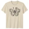 Elegant Botanical Sketch Butterfly Nature Unisexs TShirt Botanical Sketch Nature