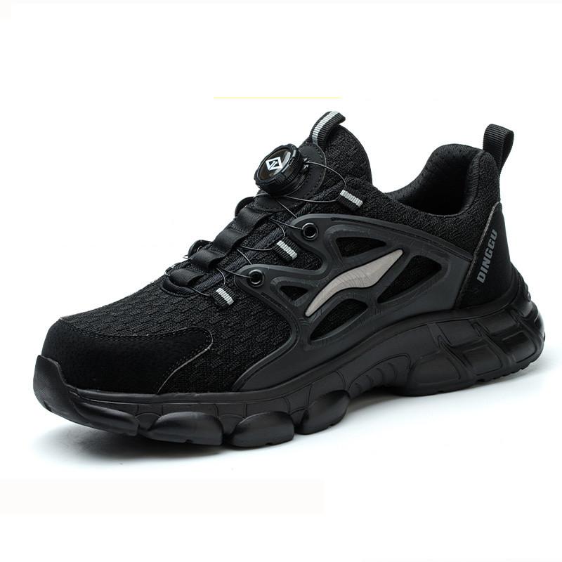 

Rotating Button New Safety Shoes Men Anti-Smash Anti-Puncture Work Shoes Fashion Men Sport Shoes Security Protective Boots Men 38