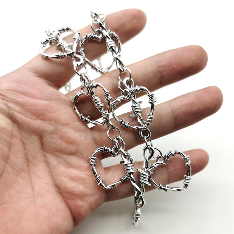 Liebe Draht Dornen Hip-Hop Gotisch Europäisch und Amerikanisch Punk Stil Stacheldraht Kleine Dornen Kette Halskette Männer und Frauen Halskette