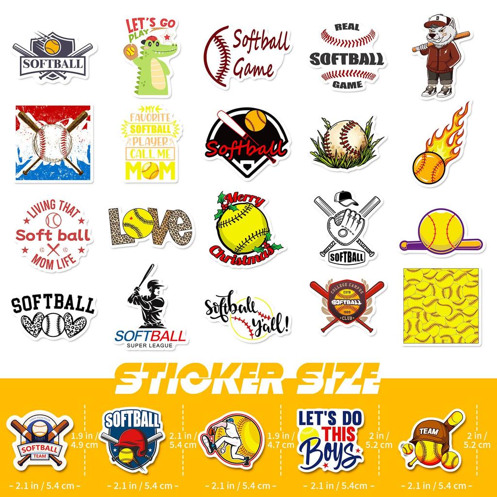Baseball Softball Pro Baseball Koshien Hard Ball Soft Ball Sticker (50 BPB)