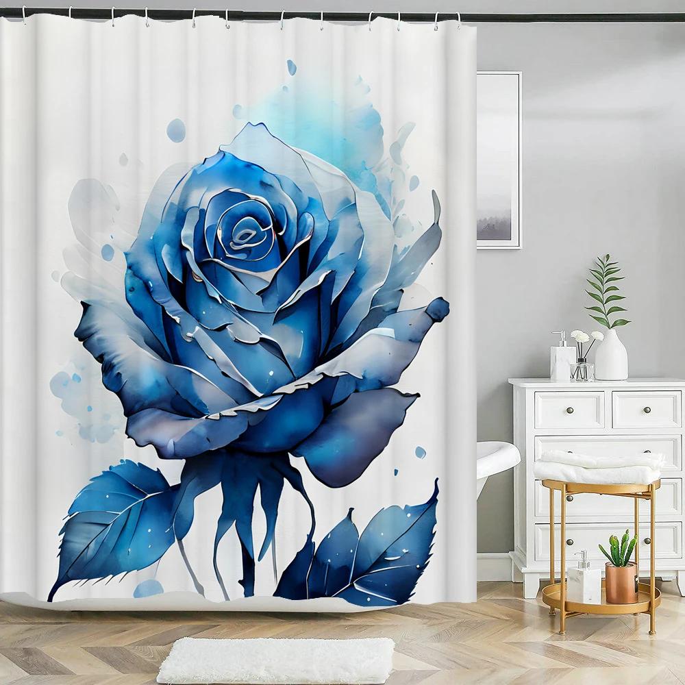 Love Heart Shower Curtain Romantic Red Pink Sexy Lips Waterproof Print Heart Pattern Bathroom Bathtud Decor Fabric With Hooks