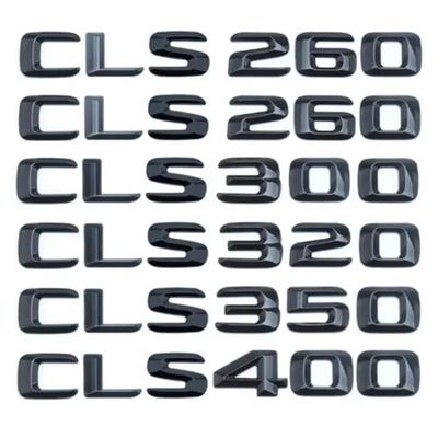 3D Black Letters Car Trunk Badge Emblem  For Mercedes-Benz W218 W219 CLS220 CLS260 CLS300 CLS320 CLS350 CLS400 Accessories